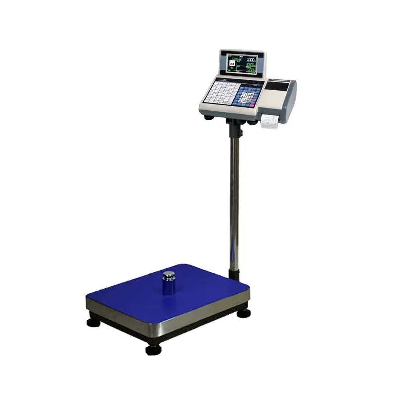 Balance de pesage électronique 30-500KG Balance de prix numérique intégrée dans l'imprimante thermique de reçus pour supermarché