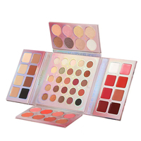 Livre de palettes d'ombres à paupières 70 couleurs 4 pages ONEYIOO Vente en gros directe d'usine Cadeaux pour femmes imperméables personnalisables