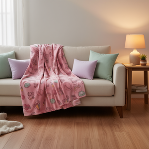 Tapete Manta Invernal Individual Fun Lila Brillo Borrega Rosa Vianney Color Rojo - Product Image 2