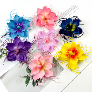Bouquet de fleurs de pivoine artificielles en soie faites à la main, diamètre 8 cm, style chinois traditionnel, accessoires Hanfu, décoration de mariage et de la maison - Product Image 1