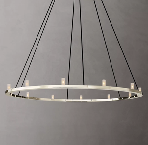 Lustre rond <span class=keywords><strong>Rennes</strong></span>, luminaires suspendus vintage, décoration de salon, <span class=keywords><strong>salle</strong></span> à manger, luminaire de plafond, éclairage 48 pouces CZ2878/12 - Product Image 4