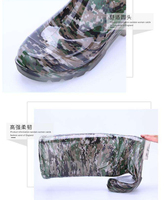 Bottes de pluie en PVC camouflage pour hommes, imperméables, antidérapantes, chaussures de sécurité pour les travailleurs du bâtiment, bottes en caoutchouc pour adultes, vente en gros