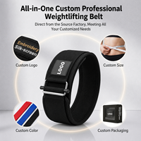 Ceinture de musculation personnalisable en nylon pour soulevé de terre et squats, soutien lombaire unisexe pour la musculation