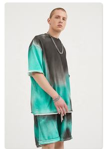 Abiti da uomo a manica corta Plus Size <span class=keywords><strong>Cool</strong></span> Tie Dye da uomo set da uomo 2022 estate abiti estivi personalizzati da uomo - Product Image 6