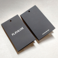 DP2-Custom noir blanc plié en relief carton étiquette volante vêtements chinois étiquettes volantes estampage à chaud Animal colorant coupe feuille techniques