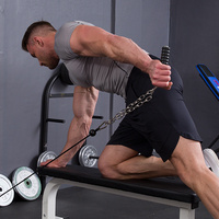 Empuñaduras de mano de fuerza de tríceps para gimnasio, accesorio de máquina de Cable, equipo de Fitness muscular para brazo