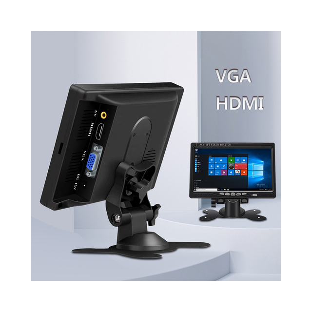 Factory Direct 7 Inch Portable Monitor Cost-Effective Multifunctional HD VGA AV Inputs IPS TFT TN Panels for Gaming Business