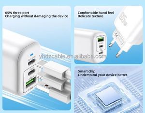 อะแดปเตอร์ชาร์จเร็วแบบพกพา USB รุ่นใหม่ปี 2025 พร้อมปลั๊ก USB A+C 3 พอร์ต รองรับ PD สำหรับชาร์จโทรศัพท์มือถือ แล็ปท็อป และแท็บเล็ต - Product Image 4