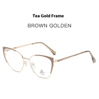 Européen Américain Rétro Oeil de Chat Lunettes de Prescription pour Femmes Nouveau Plat Verres à la Mode Métal Optique Lunettes Cadres Diamant