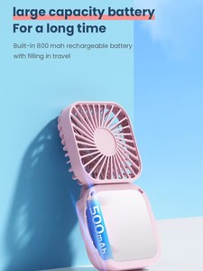 Creative Portable and Wearable Mini Fan with Makeup <b>Mirror</b> Suitable for Office Use - Product Image 5