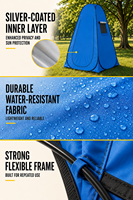 Douche de camping portable, légère, automatique, pour la confidentialité, pour changer de vêtements en extérieur, pour la plage, les toilettes, imperméable, en Oxford