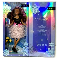 Poupée Princesse Unisexe SAMLOK de 11,5 Pouces, Série Fantaisie, en Plastique Noir Solide, Gonflable, Modèle Réaliste, Poupée Américaine