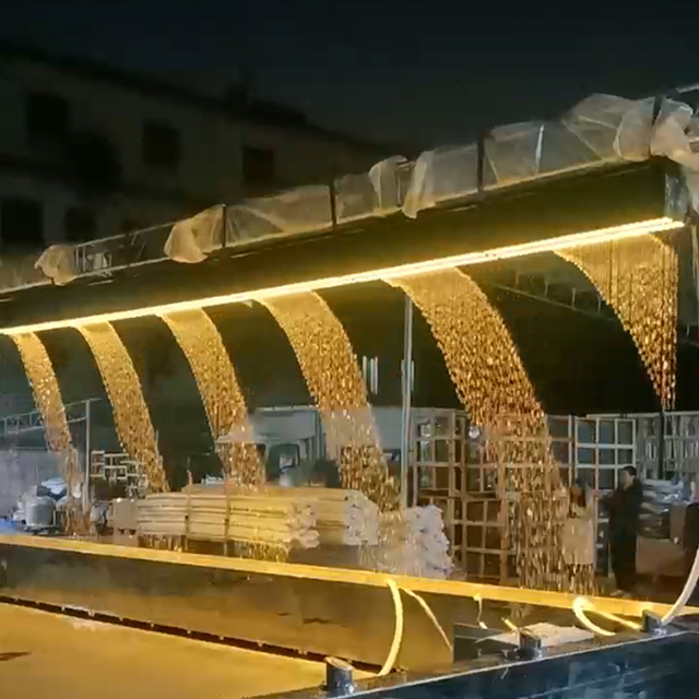 Fenlin Indoor Digital Waterfall Fountain with LED Water Curtain Display for Hotel Lobby Shopping Mall and Office Decor