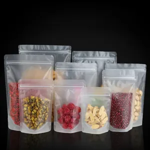 Ukuran Yang Berbeda Persediaan Beraroma Teh Kacang Snack Kacang-kacangan Kemasan Matte Tas Plastik dengan Zipper
