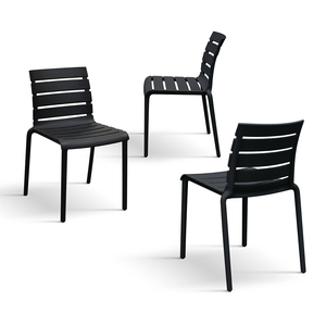 <b>Brad</b> Chair Set Of 6 Black Polypropylene Indoor Outdoor Use - Product Image 2