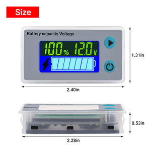 해양 RV 배터리 전원 표시기 패널 용 12V 배터리 모니터 디지털 배터리 용량 전압 측정기 - Product Image 4