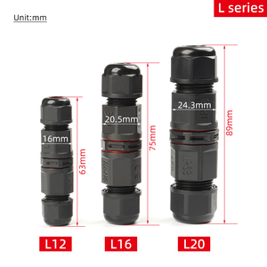 תיבת אור חיצונית m12 מחבר עגינה L20-2/3/4/5/6p 16mm חוט כבל עמיד למים מסוף קבור עם חומר מגע נחושת - Product Image 3