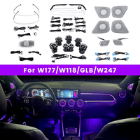 Kit d'éclairage d'ambiance 5 pièces pour Mercedes BENZ a W177 CLA W118 B W247 |   Éclairage d'ambiance à turbine avec écran de contrôle 64 couleurs