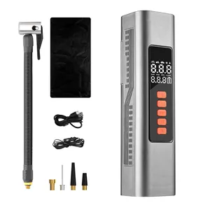 High quality Air Pump Portable Fast Bike Bicycle Inflation Electric bicycle Pump with Accurate Pressure Gauge and Digital LCD Di