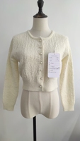 Vente en gros OEM ODM Vêtements de boutique Échantillon Prototypage rapide Haute qualité Personnalisé Femme Cardigan en tricot avec boutons perlés
