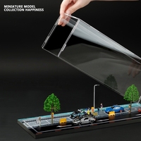 Diorama de parking miniature 1:64 avec boîte en acrylique, modèle de garage de stationnement pour voitures