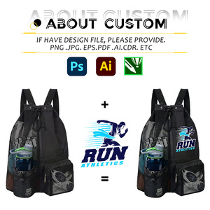 IDEA GIFT promotional Mesh <b>Drawstring</b> <b>Backpack</b> with logo Oxford Waterproof Multi-pocket Custom <b>Drawstring</b> Bag for Sports Gym - Product Image 3