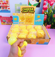 Jouet anti-stress en forme de cube de fromage A5.5cm, jouet à presser pour la décompression, pop-up tendance