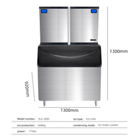 Máquina de hielo Lanxin, cubitos de hielo grandes comerciales, barra de té de la leche, máquina de hielo cuadrada completamente automática, olla caliente, café, mariscos