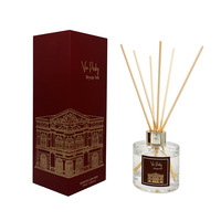 ZUOYE - Aromatizante para el Hogar de 100 ml con Aroma a Pera Inglesa y Ratán, en Envase de Vidrio y Madera, Ecológico, Libre de BPA y Alcohol, Aroma Duradero y Desodorizante