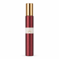 Flacon pulvérisateur de parfum de voyage vide personnalisé 35 ml, style stylo noir, atomiseur rechargeable avec capuchon argenté, vente en gros