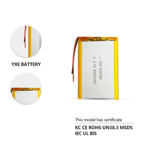 Batterie au lithium polymère rechargeable YXE 3,7 V haute sécurité (état semi-solide, 500 cycles, capacité personnalisable)