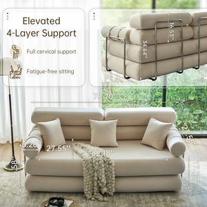 Modern Convertible <b>Sofa</b> Bed Eco-Friendly Fabric Modular Design Easy Assembly Without Tools Apartment-Friendly Sleeper <b>Sofa</b> - Product Image 6
