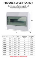 XL-MF CE 4 VOIES ABS PC IP40 Panneau en plastique d'intérieur Boîte de distribution d'énergie Boîte de jonction électrique avec terre/barre omnibus naturelle