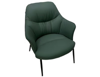 Fauteuil d'appoint moderne en similicuir avec pieds en métal noir, fauteuil de loisirs rembourré pour salon, mobilier de maison