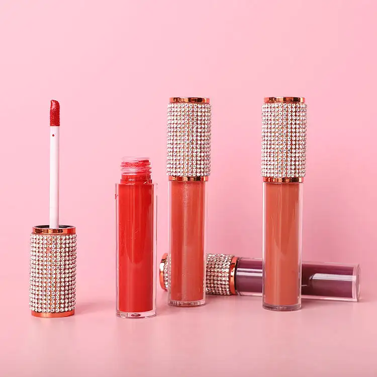 Großhandel Make-up Kleiner MOQ Flüssiger Lippenstift Mit Ihrer eigenen Marke Lip gloss Tubes Flüssiger Lippenstift Set