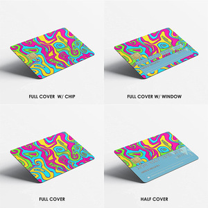 Autocollant protecteur en PVC psychédélique coloré pour la décoration de cartes de crédit en stock - Product Image 2
