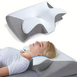 Almohada Cervical Ergonómica de Espuma Viscoelástica con Forma de Mariposa, Ortopédica para el Dolor, Precio de Fábrica - Product Image 1