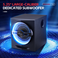 Sistema de Altavoces para Juegos Microlab T10 2.1 Canales, 56W, Luces LED RGB, Woofer de 5.25 Pulgadas, Conexión por Cable/Inalámbrica, para Computadora y Teléfono Móvil