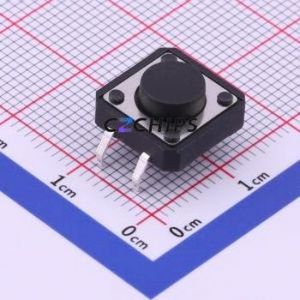 TC-1103-C-D Tactile Switch Through hole Component THT-4P,12x12mm Switch Single Pole Single Throw Round Button 2.6N Through Hole - Product Image 1