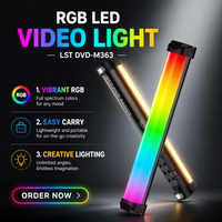 SL30 Baguette lumineuse portable magnétique RGB rechargeable, bâton lumineux vidéo RGBW avec mode musique pour l'éclairage photographique