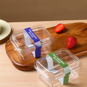 Caja de plástico desechable cuadrada transparente tiramisú pastel de <span class=keywords><strong>queso</strong></span> postre - Product Image 6