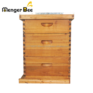 Nouvelle ruche Langstroth MengerBee en stock local aux États-Unis, en abricotier chinois enduit de cire, 30 cadres, ensemble complet, couleur bois, garantie 1 an, livraison rapide - Product Image 2