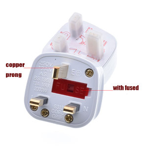 3-Prong UK Industrial Rewireable Power <strong>Plug</strong> <strong>with</strong> <strong>Switch</strong> and Fuse13A 250V British Adapter <strong>Plug</strong> - Product Image 5