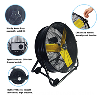 Ventilateur à tambour haute vitesse CTF-30, robuste, 180 °   Inclinaison réglable, poignée facile à saisir pour la circulation de l'air dans le garage