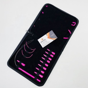 Juego de herramientas de alicates de extensión de cabello multifuncional de acero inoxidable al por mayor de alta calidad de color rosa fuerte - Product Image 5