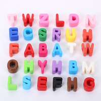 Perles acryliques à lettres mélangées de 20 mm à grand trou, trous droits, pour bijoux DIY, cordons, chaînes de téléphone portable, accessoires de sac, matériel