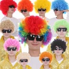 Pioro Jumbo Peluca rizada corta Diadema de fibra sintética de alta calidad para fiestas con tía Payaso Pogle de Chunjama Pogle - Product Image 1