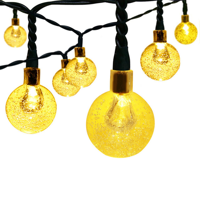 Solar Christmas Outdoor Waterproof Garden String Lights 10m 30 LED 8 Modes Fairy Lights for Xmas Yard Porch Camping Decoration