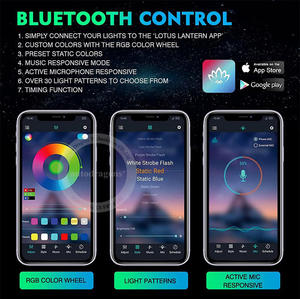AUTODRAGONS Lumières de sentier néon synchronisées à la musique, à changement de couleur, très étanches et antichoc, pour éclairage de cadre de véhicule - Product Image 3