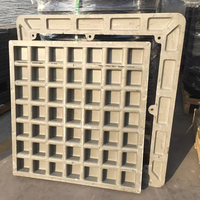 Couvre-égouts personnalisés en plastique renforcé de fibre de verre antidérapants, couvercles de canaux de drainage de qualité fabriqués en composite de fibre de verre
